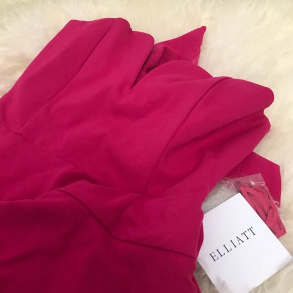 ELLIATT IMPACT STRAPLESS RUFFLED COCKTAIL DRESS - Picture 7 of 8